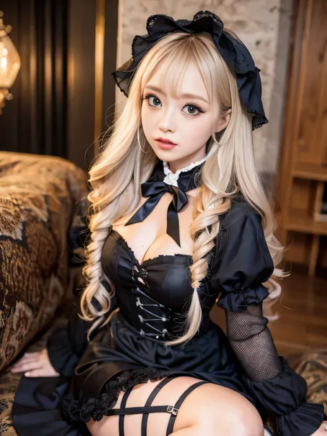 gothic lolita、whole body、thighs、beauty、