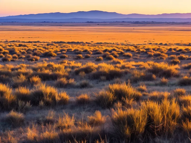 morning on the savannah grasslands.