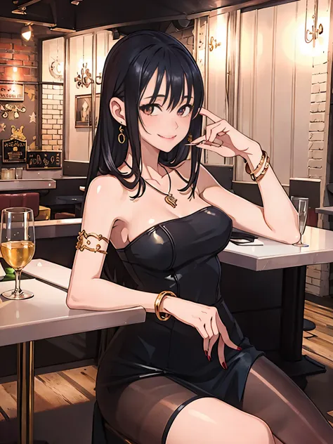 best quality, ultra-detailed, illustration, cop,
cabaret, scenery, bar (place), indoors, chair, table, light,
1girl, solo, jewel...