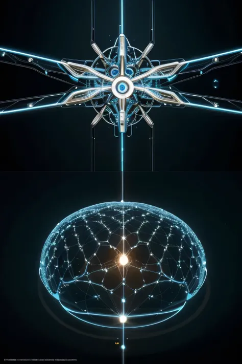 A visually stunning representation of interconnected neural circuits, transmitindo a ideia de uma mente artificial.