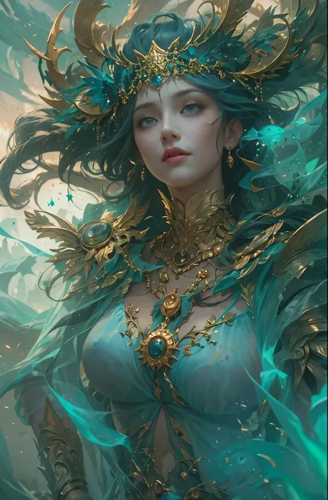 hell、purgatory、A world without light, Black Ghost、Breathtaking beauty, Solemn, Majestic, Very beautiful Caucasian woman in her 20s、Queen of the Dead、The majesty of the queen, Persephone, Ultra-fine paintings by Yan J., Artstation Contest Winner, Fantasy ar...