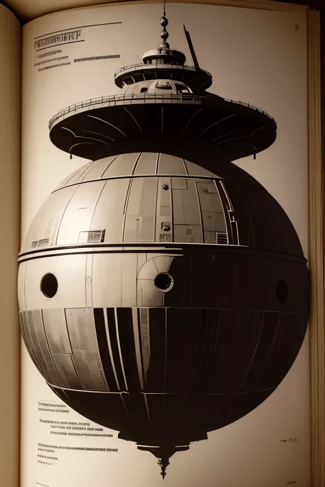 Early concept art for the Death Star. From a 15th-century catalogue of designs for a variety of fantastic and often impossible inventions. 