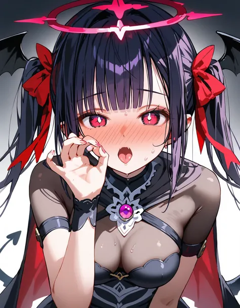 (extremely detailed eyes and face:1.37),( beautiful detailed eyes,absurdres:1.37),( incredibly absurdres:1.37), huge filesize , ultra-detailed, highres, extremely detailed,Dark fallen angel olivia, See-through tight black silk bodysuit, The tight fabric sh...