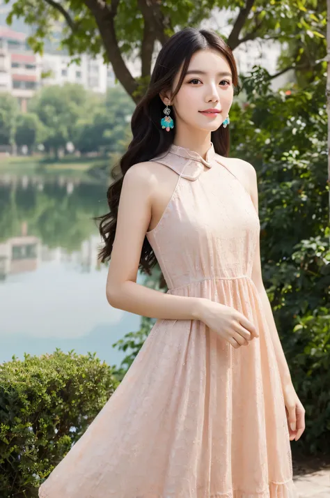 highest quality,　Chinese beauty, In a dress, Posing