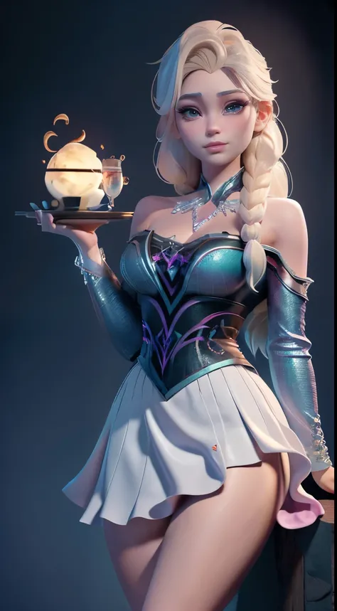 (elsa frozen-rose quartz SU mezclando modelos .) (ultra FUSION) Highly detailed CG unity 8k wallpaper, style shot, complex, high detail, dramatic, highest quality movie still image, very detailed, masterpiece, best quality, character design, Elsa, Elsa fro...