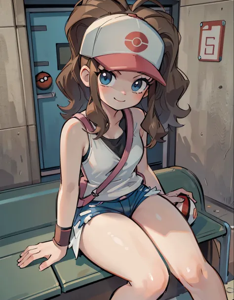 (best quality, highres, masterpiece:1.2), ultra-detailed, realistic:1.37, sketches, hilda pokemon, def1, teenage girl, sitting o...