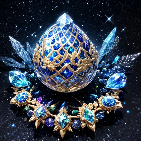 crystal egg, Top quality, Super detail, Masterpiece, 32k,