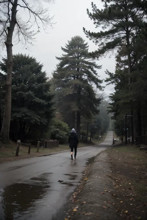 Em meio a um bosque de mata alta, covered in a gray fog that distorted the image of the trees, a traveler walked his route disoriented in search of a way out. In the midst of suffocating silence, where he could only hear the echo of his footsteps on the da...