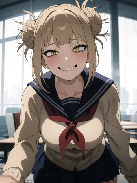 highest quality, masterpiece, high resolution,himiko t, evil grin, crazy, evil, dynamic pose, highest quality, masterpiece, high...