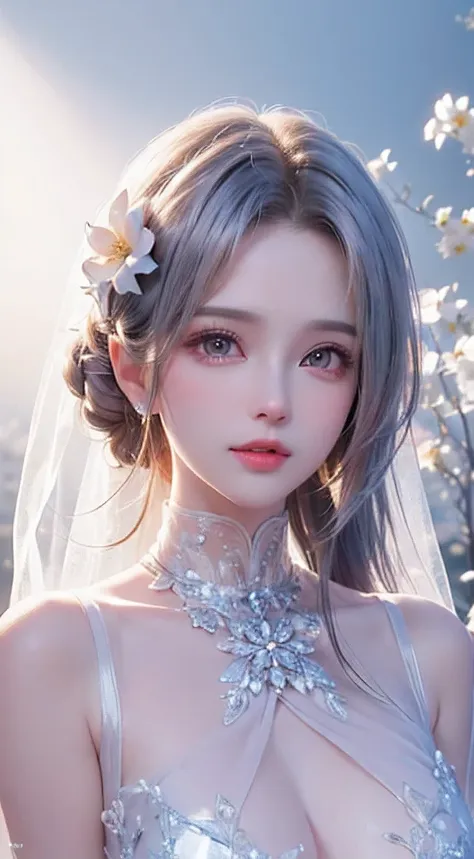 ((Picture from the waist up))((masterpiece:1.5、8k、Portrait、Photorealistic and very detailed CG、Very detailed、Particle Effects、Dynamic Effects、Written boundary depth、Cinematic Light、Lens flare、Ray Tracing、Tabletop、Realistic:1.4、超A high resolution:1.2、Realis...