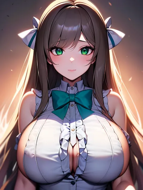 (8K, Best quality, tmasterpiece:1.2),(eye detailed),((Clothes detail details)),full bodyesbian,(huge tit),(Facial focus) ,Very detailed CG unity 8K wallpaper,hugefilesize,ultra - detailed,A high resolution,absurderes,beautidful eyes,Ray traching,dramatic s...