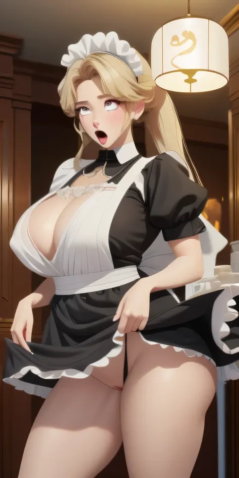 (masterpiece), best quality, Super detailed, Perfect hands, Perfect legs, Delicate eye expression, 1 Girl (assemble_Yaori, Sexy, Sexy plump figure, Huge breasts(((Cleavage)))8k, Wide hips,  , Long hair, Eye(Empty Eye)), Expressionless,open mouth,Saliva flo...