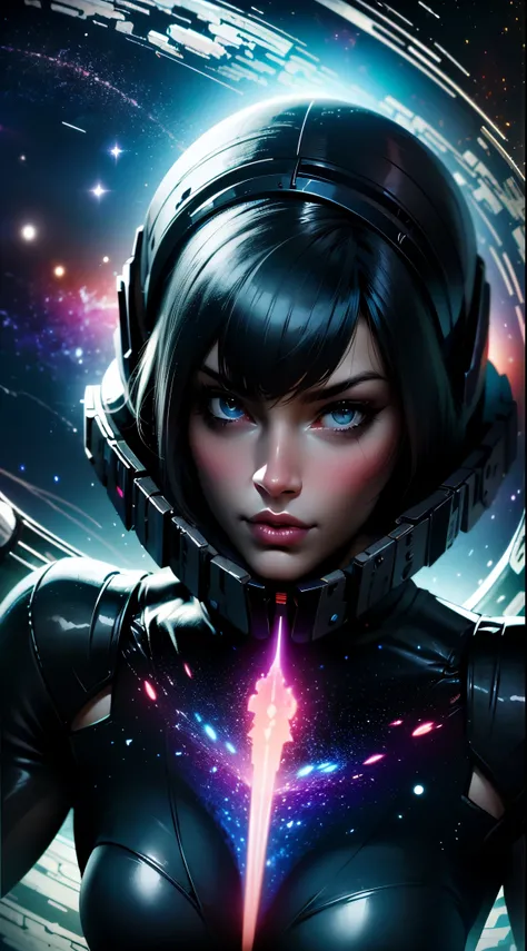 nijistyle,rfktr_technotrex,woman exploring planets, alien worlds, exotic locations, deep space,unkown terrors, galactic, nebulas,stars,fcPortrait