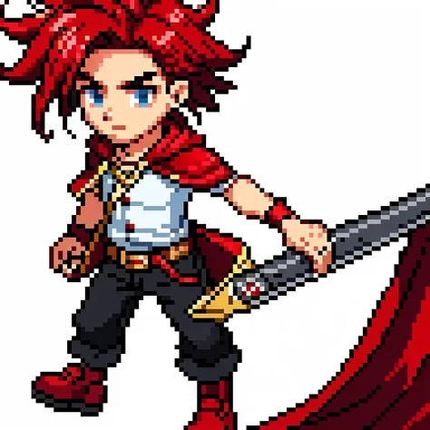 male character similar to one from a game who is approximately 15 years old and does not yet have a very developed body,red hair...