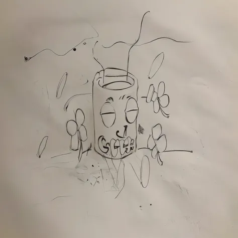 Drawing of a cup of coffee，A face is painted on it, Characters based on Haggis, Graffiti in the classroom, Cartoon Tofu Potatoes, Drawn on white parchment, Josh Slytherin Art, drawn on paper, Poorly drawn, Inspired by Philip Guston, outline sketch, Poorly ...