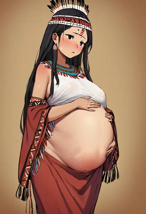 Pregnant indigenous woman