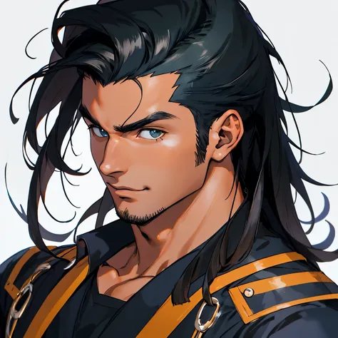 melhor qualidade: 1.0), (super high resolution: 1.0), menino anime, cabelo preto curto, moreno, forte, lutador de artes marciais