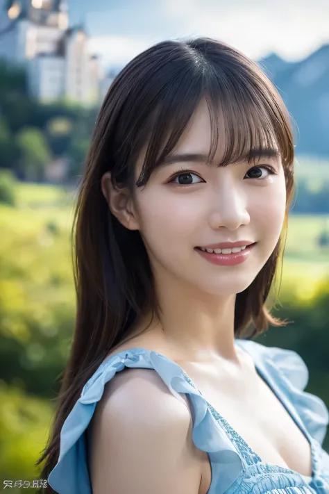 One Girl, (Wear a light blue dress:1.2), (Beautiful Japanese idol portrait photos),
(RAW Photos, highest quality), (Realistic, photo-Realistic:1.4), masterpiece, 8K Portrait,
Very delicate and beautiful, Very detailed, 2k wallpaper, wonderful, In detail, V...