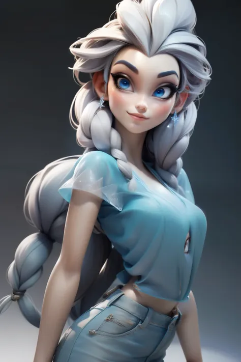 3dmm style,
elsa disney , 3d character, in the style of hyper-realistic,