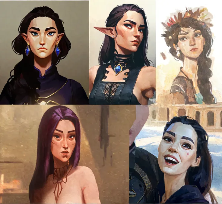 better aesthetics, arcane, Caitlyn 27 years, digital painting of a gorgeous woman, full body shot, She is standing in front of a wall, looking at the viewer, A pintura tem um estilo vintage ou antiquado, giving it a nostalgic and charming appearance.