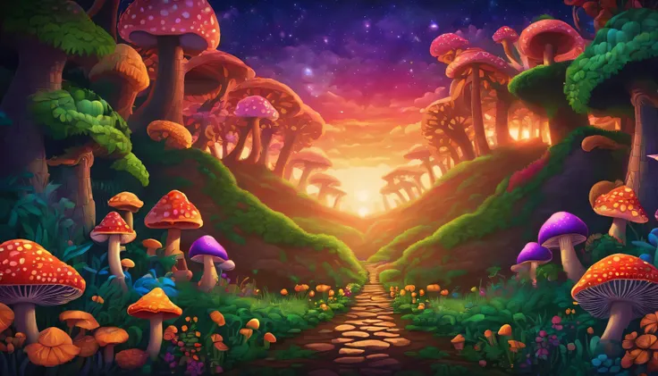 A kaleidoscopic exploration of the psychedelic mushroom kingdom. Pixel art #Pixelarte