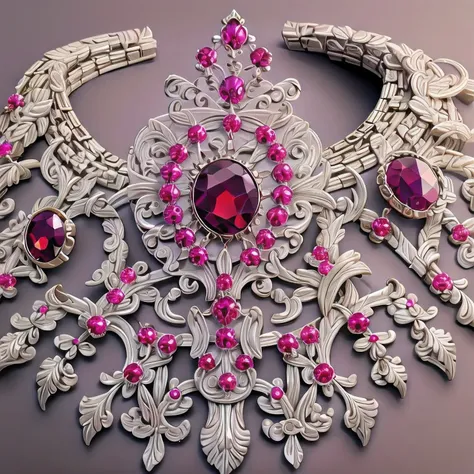 3d，don't be characterized，jewely，plan，choker necklace，set with rubies，a princess，royal house，rich，atmospurate