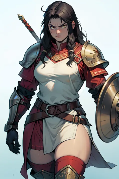 (((muscular))), (thick thighs, small breasts, toned body, 1 girl), black hair, pale skin, yellow eyes, angry, very long hair viking armor viking armor viking armor viking armor viking armor viking armor viking armor viking armor viking armor viking armor v...