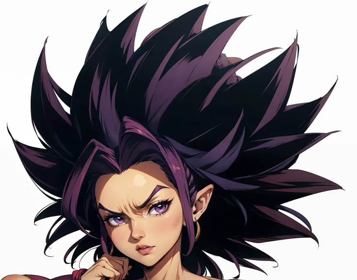 Caulifla, personagem Feminina, extremamente realista, muito linda, Fitness, bunda grande, pernas grossas, 8K, cabelos espetados, cabelo pra cima