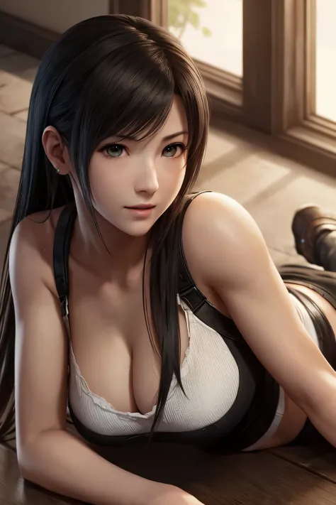 Top image quality、Top resolution、Delicate down to the smallest detail、Tifa Lockhart、FF7R、ultra-detailliert、Beautiful in every detail、smil