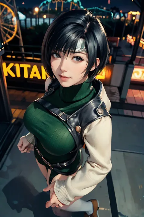 (ultra realistic,32k, masterpiece:1.2),(high detailed skin:1.1),( high quality:1.1),
yuffie kisaragi,(smile:0.75),forehead prote...