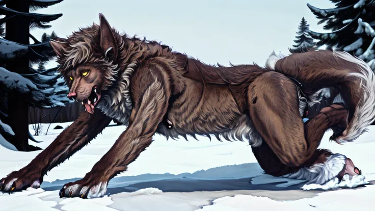 ((realistic)), upload on e621, anthro, male, twink, dick ((( detailed fluffy fur))), full boody, detailed realistic, extreme detail, ((werewolf)), wolf, transformation