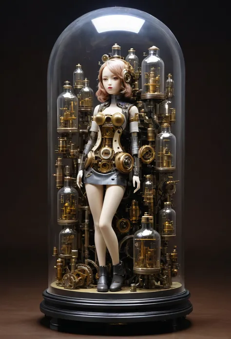 Mechanical girl in a bottle、8 heads、Beauty