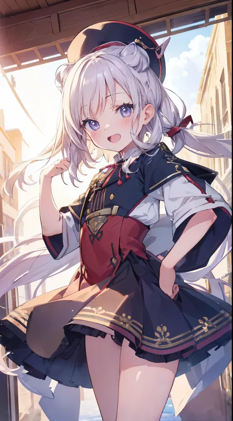 Masterpiece、Highest quality、highest quality、((((Petite))))、(Open Mouth Smile)、Shiny hair quality、Small face、Dynamic pose、Super detailed, beautiful, wide eyes、Ultra-detailed, clear and beautiful faces、(cute illustration:1.2), High-resolution, ultra-detailed...