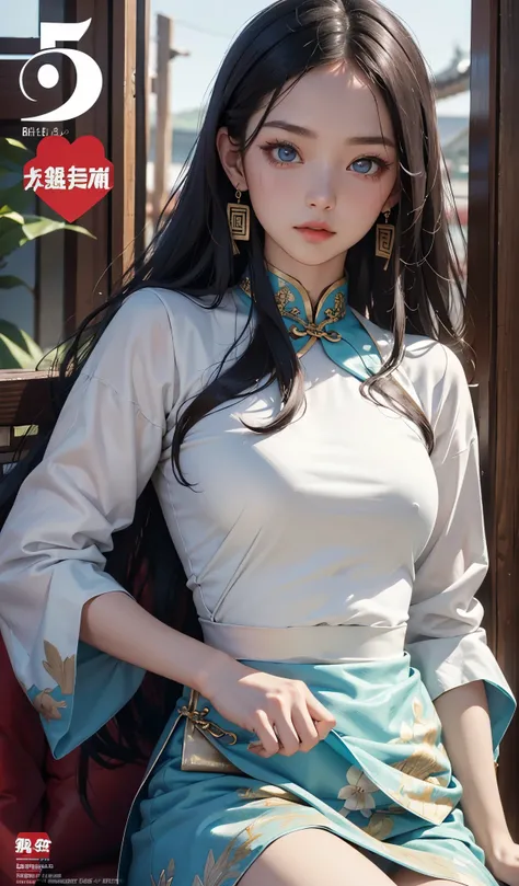 best quality, master, high resolution, wuxia 1girl, cheongsam, Super beautiful face, Super beautiful eyes, Super beautiful hair Super beautiful face, Super beautiful eyess, Super beautiful hair, Super beautiful hair, magazine cover