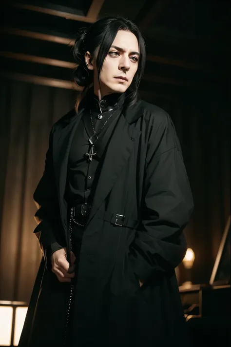 gothic band、peter murphy、guitar、gothic、male、dark world、black metal world、black suit、band world、new wabe、dark psych、long coat、dar...