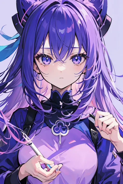 Cool, anime, IPhone wallpaper, purple, blue, and pink.