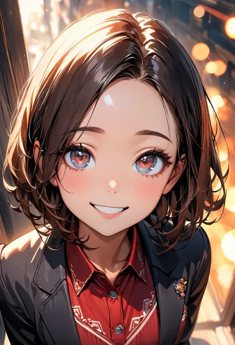 (highest quality:1.2, Very detailed, up to date, Vibrant, masterpiece:1.2, highest quality, Best aesthetics), (((1 girl))),Sweet smile, Moist eyes, Red cheeks, Leaking sigh, Portrait of a beautiful girl, Looking up, Composition from above, Gentle lighting,...