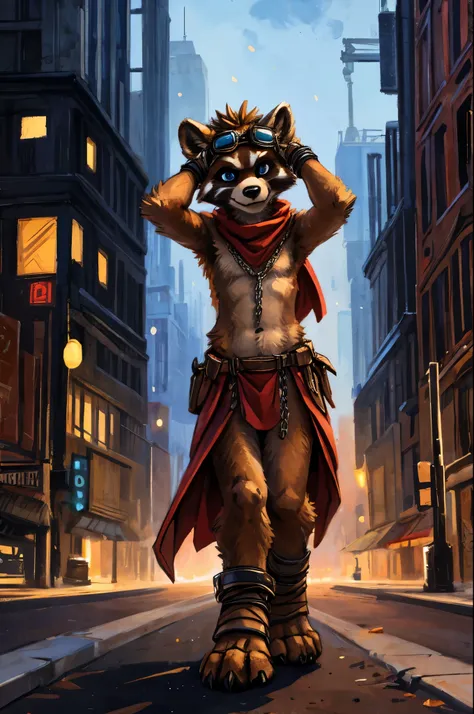 no lighting, deep shadow, dynamic angle, masterpiece, high quality, hi res, solo, young furry, furry, young, raccoon, spiked bro...