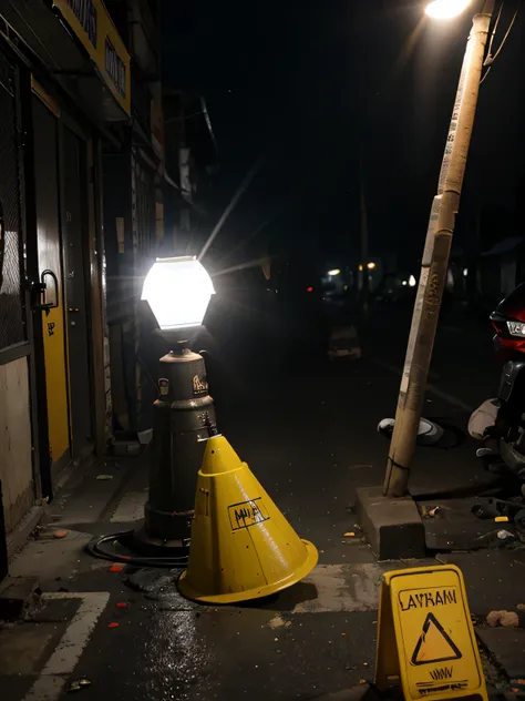 WAJIB MEMASANG SAFETY CONE DAN MENYALAKAN LAMPU HAZARD SAAT UNIT MENGALAMI BREAKDOWN DI JALAN PERTAMBANGAN
