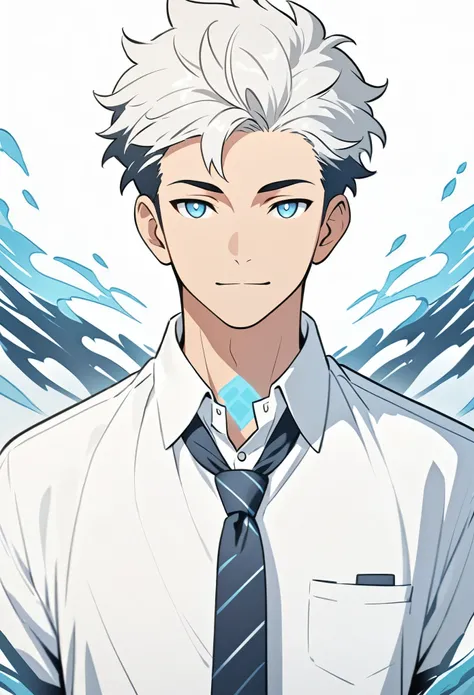 tie，White shirt，man，avatar