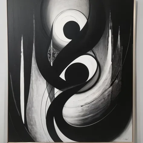 Religious paintings, monochrome, abstract