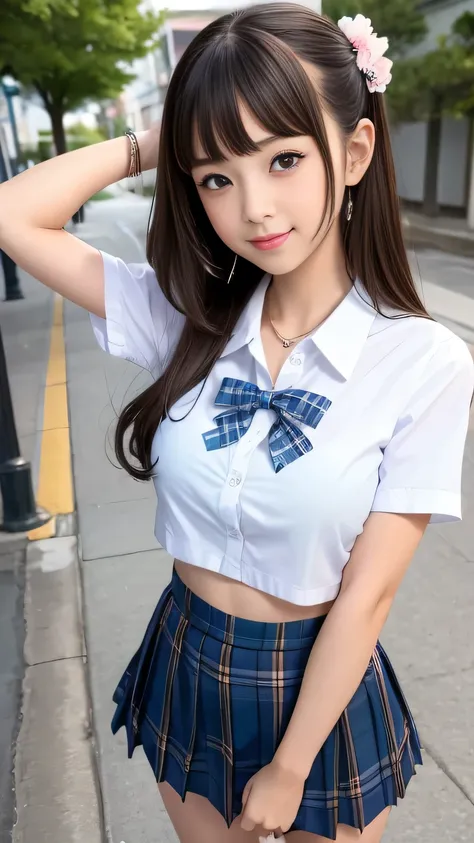 Browsing Caution、8k,highest quality, masterpiece, Very detailed, Ultra-high resolution, Realistic, RAW Photos, , Absolute Resolution, Complete limbs、Complete Anatomy、Perfect beautiful skin、pretty girl1人,Cute girl 、(Lolita Girl:1.2)、、、(School Uniform:1.1)、(...