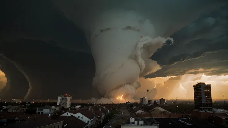 an absurd amount of tornadoes hitting a city