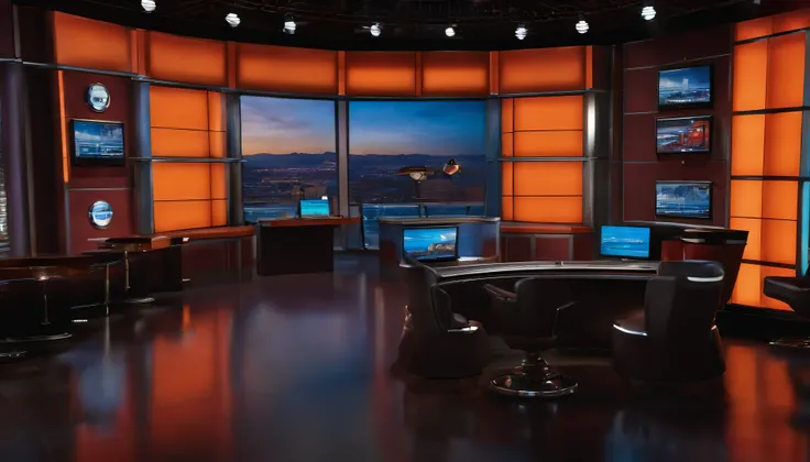 Interior of the news studio