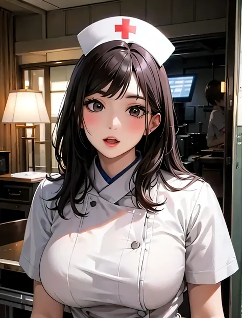 giant tits,white nurse, japanese beauty, bigbreasts,indoor, nurse uniform,