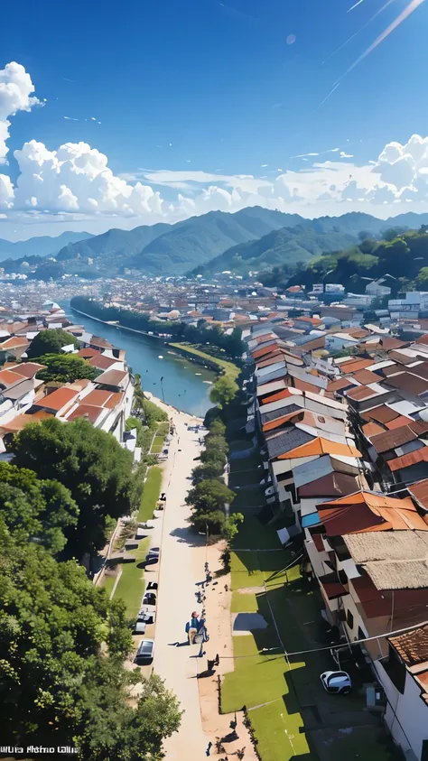 fabela en brasil mientras se pone el sol mucho detalle imagen definida