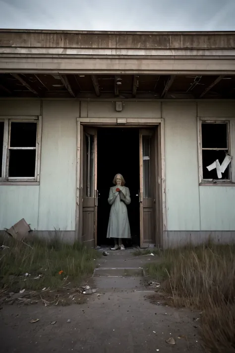 
In a lonely town, an abandoned house at the end of the street haunted by the spirit of a woman who stands at the doorstep.
