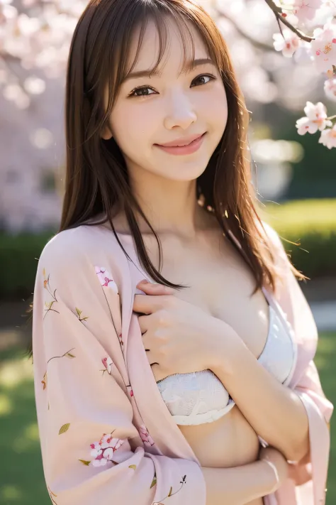 highest quality, Ultra-high resolution, (Realistic:1.4),blush,cute,(Detailed face),A light smile, (((ＡCup Breast)))、(((slender)))、(((Small breasts 1.5)))、 View your viewers,cute female teenager、(((Add highlights to the eyes)))、(((looking at the camera)))、S...