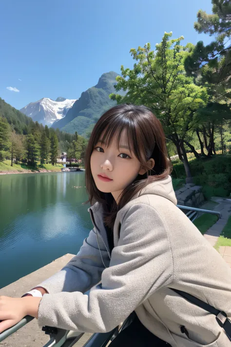  (8k, RAW Photos, highest quality, masterpiece:1.3), (Realistic, photo-Realistic:1.4), (Highly detailed 8k wallpaper), Sharp focus, Written boundary depth,
 Japanese Idols,very cute, (coat:1.3),(Shout out to her : 1.3), Upper Body, Highly detailed face and...