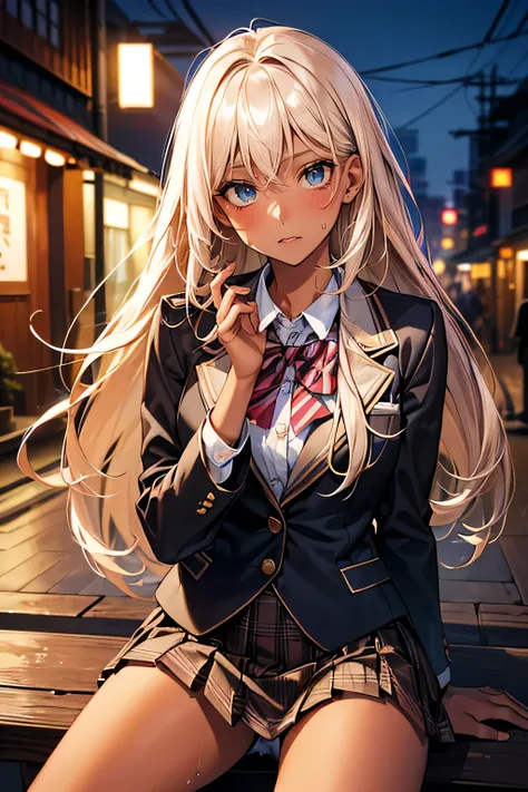 ((Perfect Anatomy:1.2,Realistic:1.3,Raw photo:1.3,masterpiece、highest quality、Ultra - High resolution、High resolution、Extremely detailed CG、8k)),Cowboy Shot．　　　　　　　　　　　　　　　　　　　　　　　　　　　　　　　　　1 female,alone,18-year-old、high school girl，beautiful girl,Japanes...